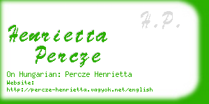 henrietta percze business card